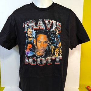 Travis Scott Graphic T-Shirt Black XL NEW Rap Tee Hip-hop Cactus Jack Astroworld